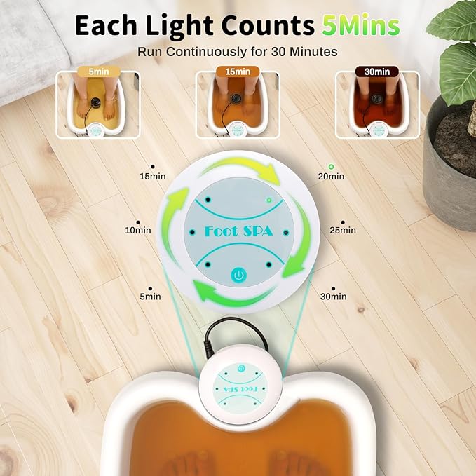 Ionic Foot Bath Detox Machine, Ionic Foot Spa Detox 30 Min at Home with 2 Ion Arrays, Aroma Salt Gift - Easy 1-Button Operation