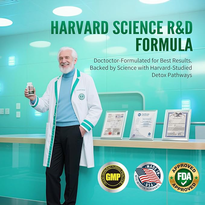 Harvard Apparatus Liver Detox Supplements 2025 Formula Liver Cleanse Detox & Repair - Herbal Liver Support with 14-in-1 Milk Thisitle|Dandelion|Artichoke, Boost Energy & Digestive, 60 Tablets