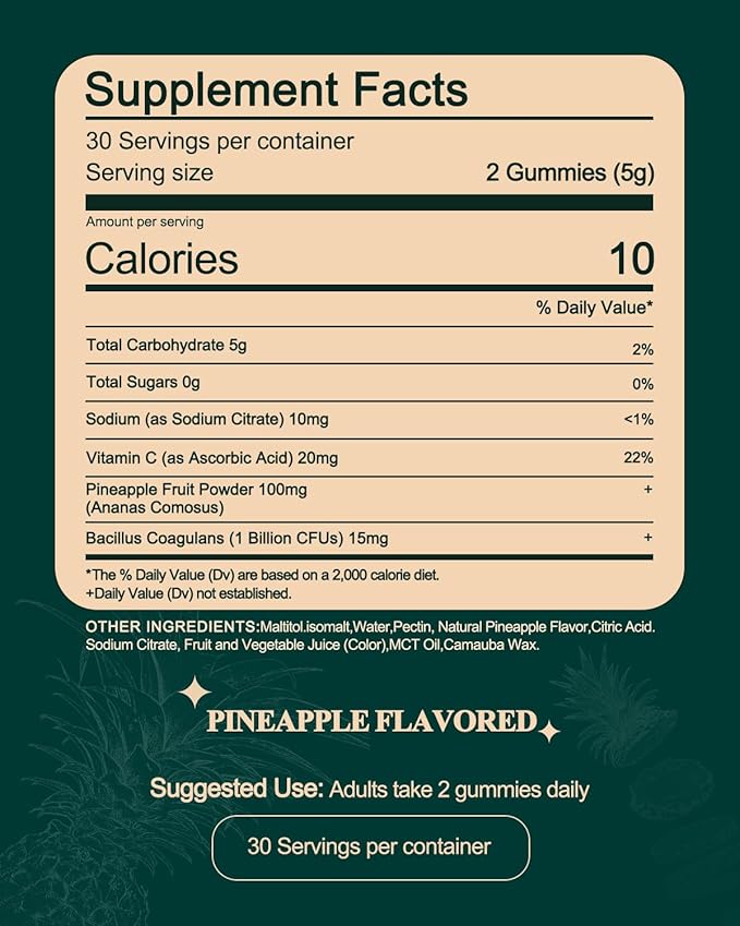 Premium Feminine Balance Gummies for Women - Vital Hawaiian Pineapple pH Balance Probiotic Gummies for Source Odor and Flora Wellness, Immune Support, Vegan, 60 Count