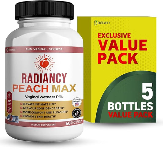 Radiancy Peach Max Vaginal Wellness Supplement, 60 Capsules, 30 Day Supply (5)