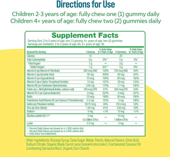Culturelle Kids Probiotics, Multivitamin + Probiotic, Peach-Orange & Mixed Berry, 60 Gummies
