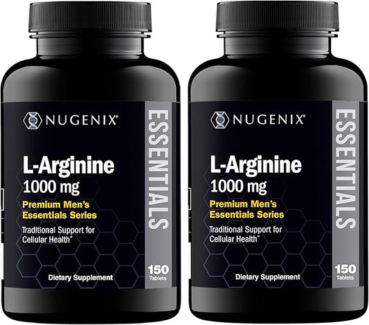 Nugenix Essentials L-Arginine Amino Acid Supplement, 1000 mg, 300 Tablets
