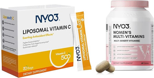 Liposomal Vitamin C Powder & Multivitamin for Women, 2 Pack