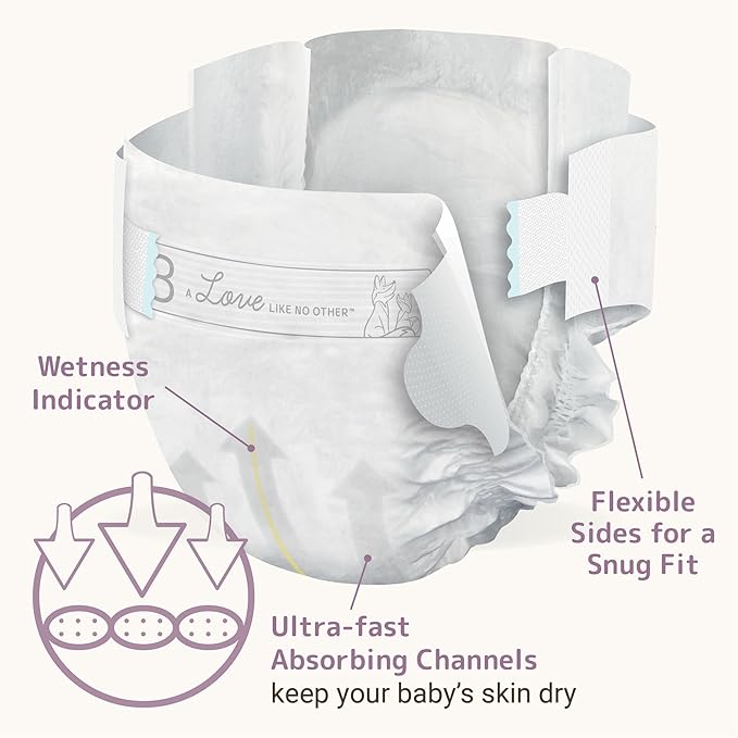 Bambo Nature Hypoallergenic Baby Diapers, Eco-Labelled Sustainable Diapers, Enhanced Leakage Protection, Totally Chlorine-free, Skin Friendly, and Super Absorbent - Size 3 (174 Count)