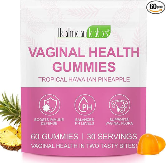 Vaginal Probiotics for Women,Ph Balance for Women,Feminine Balance Gummies,Womens Probiotic Vaginal Vitamins Supplement,Improve Immune,Promote Vaginal Health - 60 Pineapple Gummies