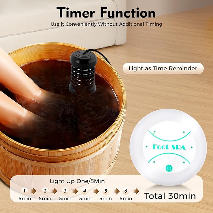 Ionic Foot Bath Detox Machine, Ionic Detox Foot Spa Machine for Home Use, 30-Minute Automatic Shutoff, Easy to Start and Low Noise, 25W 110V-220V, White