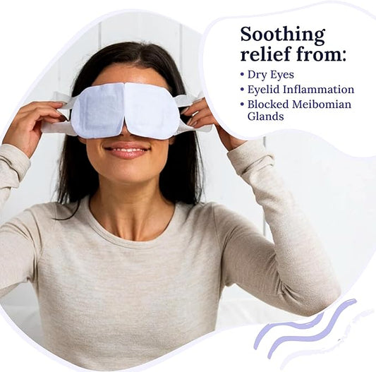 Rest: Self heating warm compress for dry eye | Heated eye Mask for fast relief | No microwave or washcloths needed | Travel ready | 90 counts