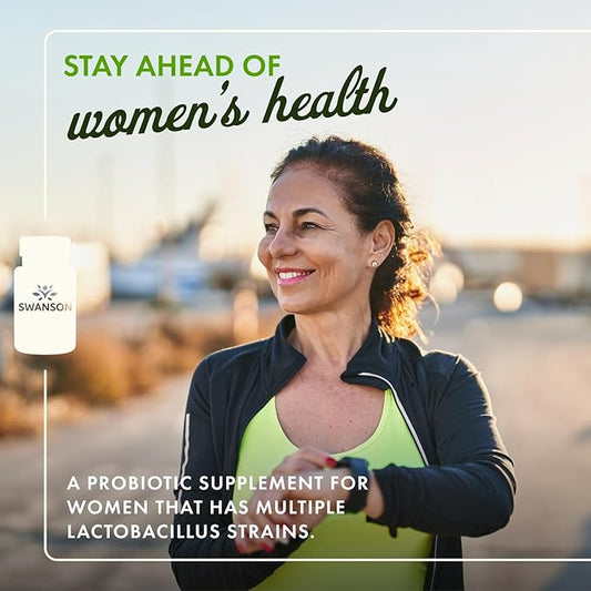 Swanson FemFlora - Feminine Probiotic Supplement Supporting Flora of The Mouth, GI Tract, and Vagina - Probiotics for Women with 9 Billion CFU Per Capsule - (60 Capsules) (2 Pack)