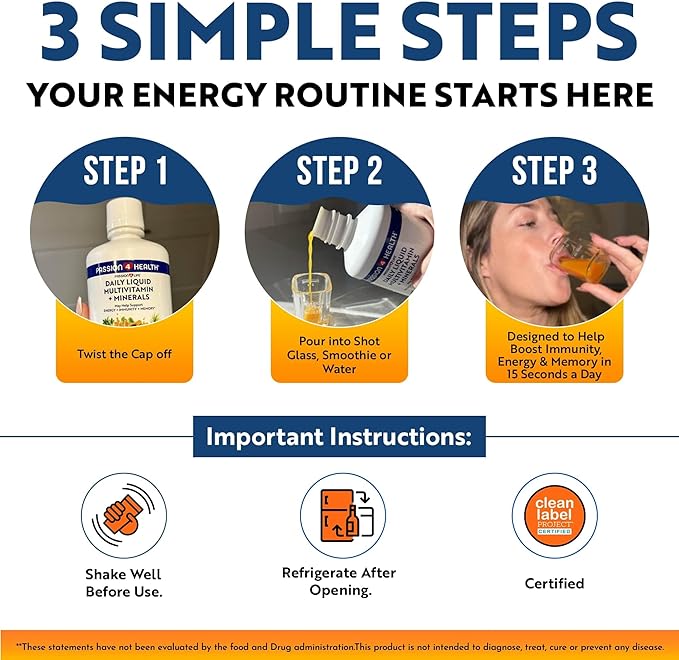 Mega Liquid Multivitamins, Trace Minerals, Amino Acids, Turmeric for Adults, Men, Women, Teens, Kids, Non-GMO, No Soy, No Dairy