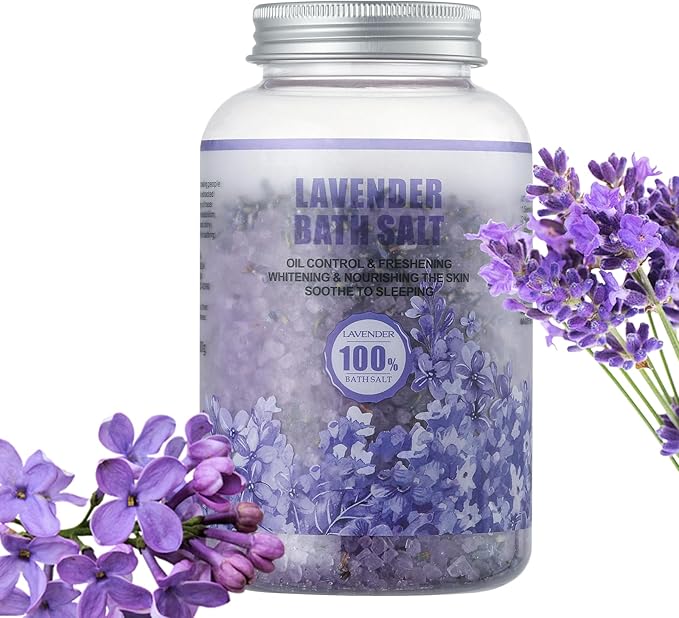 Bath Salts for Soaking Bathing,Spa Luxetique Epsom Salts Gifts Set for Women,Lavender Bath Salts(17.6oz)