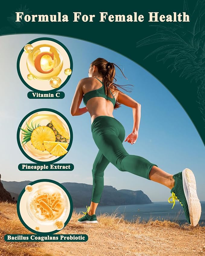 Premium Feminine Balance Gummies for Women - Vital Hawaiian Pineapple pH Balance Probiotic Gummies for Source Odor and Flora Wellness, Immune Support, Vegan, 60 Count