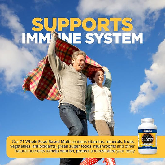 LifeSource Vitamins LifeSourceVitamins Whole Food Multivitamin & Minerals with 71 All Natural Ingredients, Probiotics, Digestive Enzymes, Chelated Minerals and Non-GMO, 360 Tablets