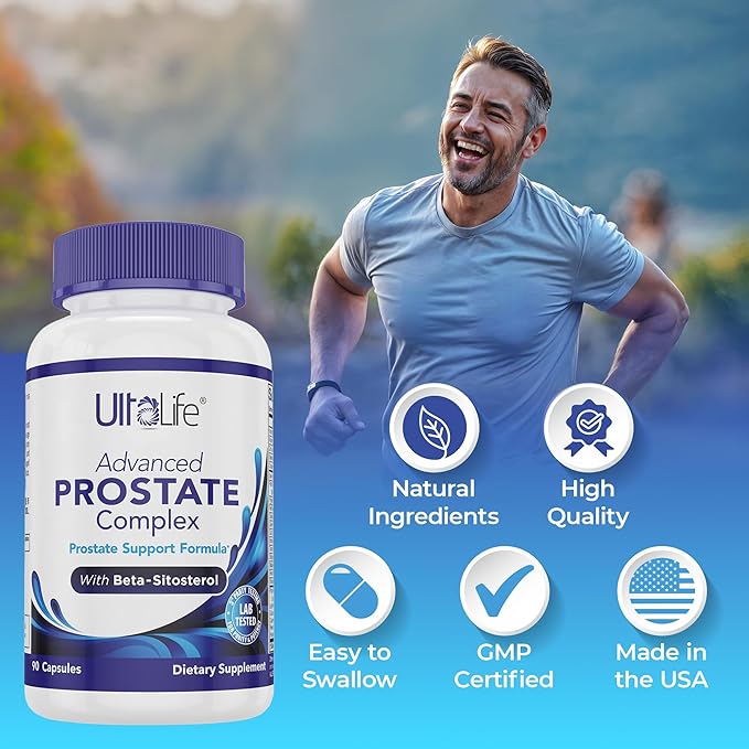 Advanced Saw Palmetto Prostate Supplement for Men with Beta Sitosterol Promotes Urinary Comfort, Sleep Quality & Prostate Health 90 Capsules