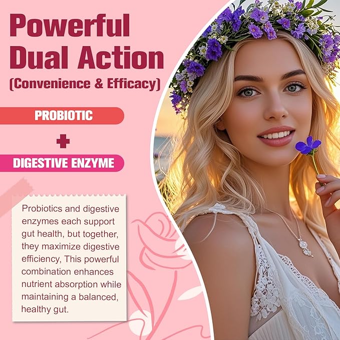 (2 Packs) Probiotics for Women, 120 Billion Women Probiotic, Digestive Enzymes & Prebiotics, with Akkermansia, Cranberry, D-Mannose, for Gut, Urinary, Immune, PH Balance, 240 Vegan Capules