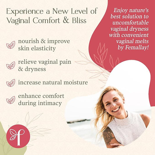 Femallay Organic Vaginal Moisturizing Suppository Melts Variety Pack - 100% Natural Suppositories for Vaginal Odor and Dryness Relief, Ultra-Hydrating Fast-Acting Comfort (Strawberry & Pineapple)