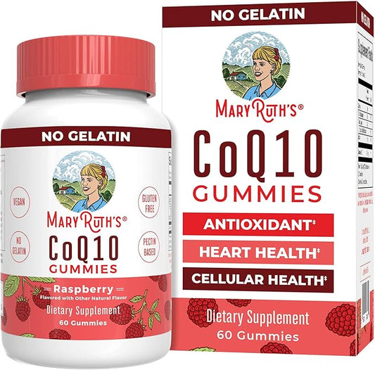 MaryRuth Organics CoQ10 Gummies | Coenzyme Q10 | Gummy Supplements for Heart Health & Cellular Health | Antioxidant | CoQ10 120 mg | Vegan | Non-GMO | Gluten Free | 60 Count | 1 Month Supply