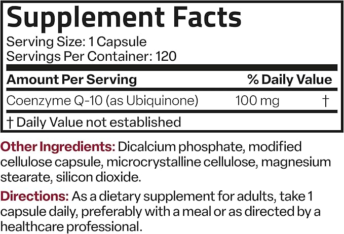 Bronson CoQ10 100 MG High Potency Cellular Energy Production, 120 Vegetarian Capsules