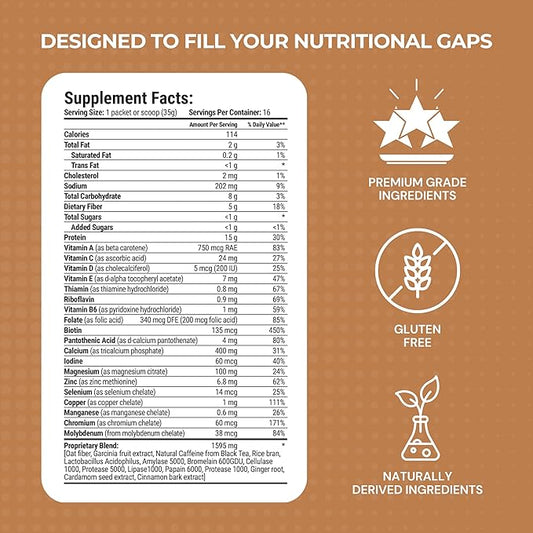 Thrive Protein Shake | 16 Packets (35g Each) | Gluten-Free, Pea Protein, Probiotics, Fiber & Digestive Enzymes | Supports Lean Muscle (16 Packets (Single Servings), Salted Caramel)