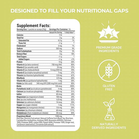 Thrive Protein Shake | 16 Packets (35g Each) | Gluten-Free, Pea Protein Blend, Probiotics, Fiber & Digestive Enzymes | Supports Lean Muscle (16 Packets (Single Servings), Apple Pie)