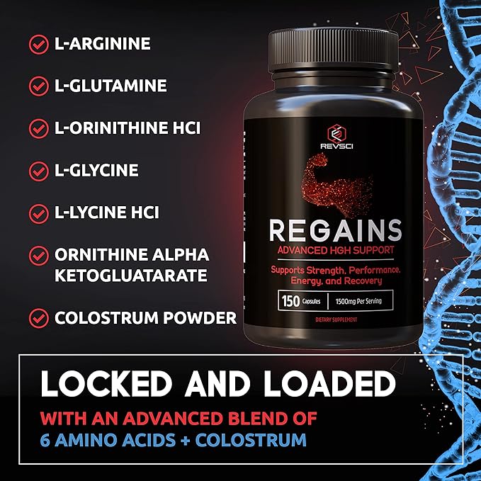 HGH Supplements for Men & Women - Regains Natural Anabolic Muscle Growth Building & Human Growth Hormone for Men, Muscle Builder for Men, Muscle Recovery Post Workout Supplement, 150 Protein Pills