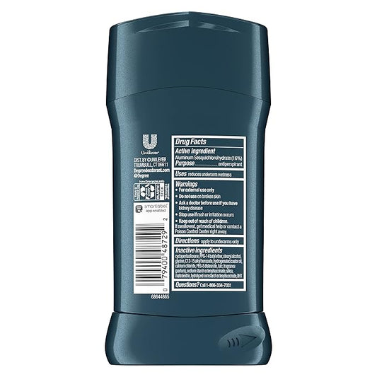 Degree Men Advanced Antiperspirant Deodorant 72H Sweat and Odor Protection Nonstop Claim: Deodorant For Men With MotionSense Technology 2.7 oz 4 Count
