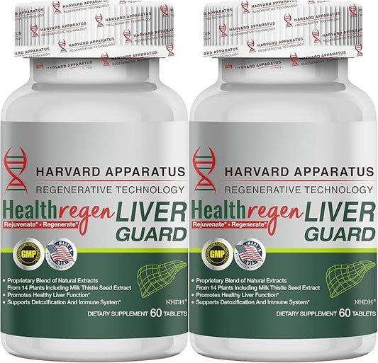 Harvard Apparatus Advanced Liver Cleanse Detox & Repair - Herbal Liver Support with 14-in-1 Herbs-Silymarin Milk Thisitle with Dandelion, Artichoke, Ginger, Boost Energy & Digestive, 120 Tablets