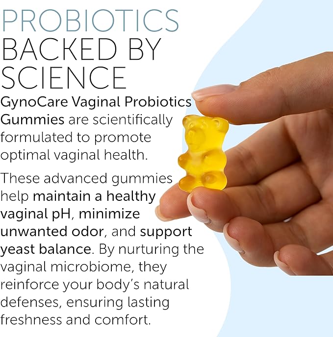 Vaginal Probiotics Gummies for Women | pH Balance & Odor Support | Prebiotics and Probiotics for Women | Female Vaginal Supplement for ph Balance and Vaginal Health | 60 Gummies