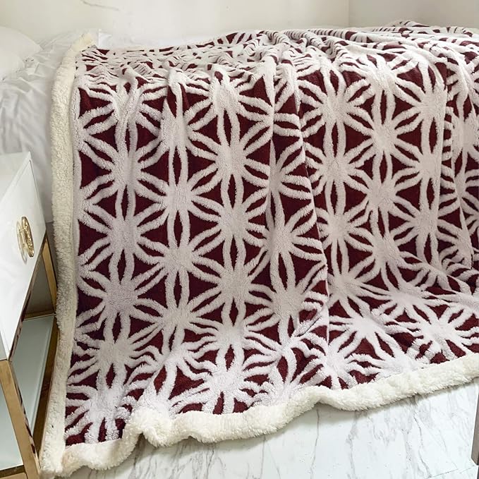 LOMAO Sherpa Fleece Blanket Fuzzy Soft Throw Blanket Dual Sided Blanket for Couch Sofa Bed (Rose Brown, 60''x80'')