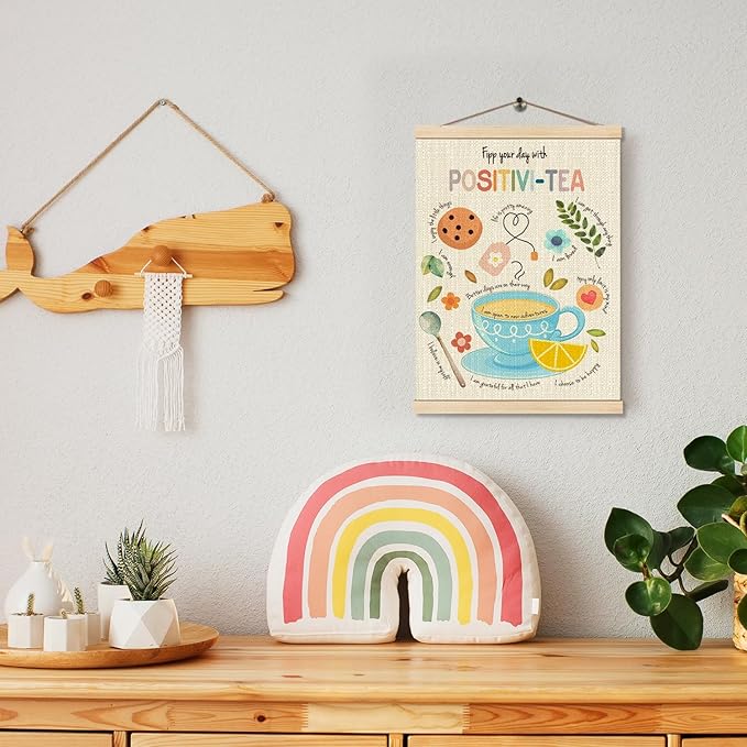 HKTZM Wooden Motivational Poster Hangers, 12.5x17 Inch, Inspirational Frames for Daily Affirmations
