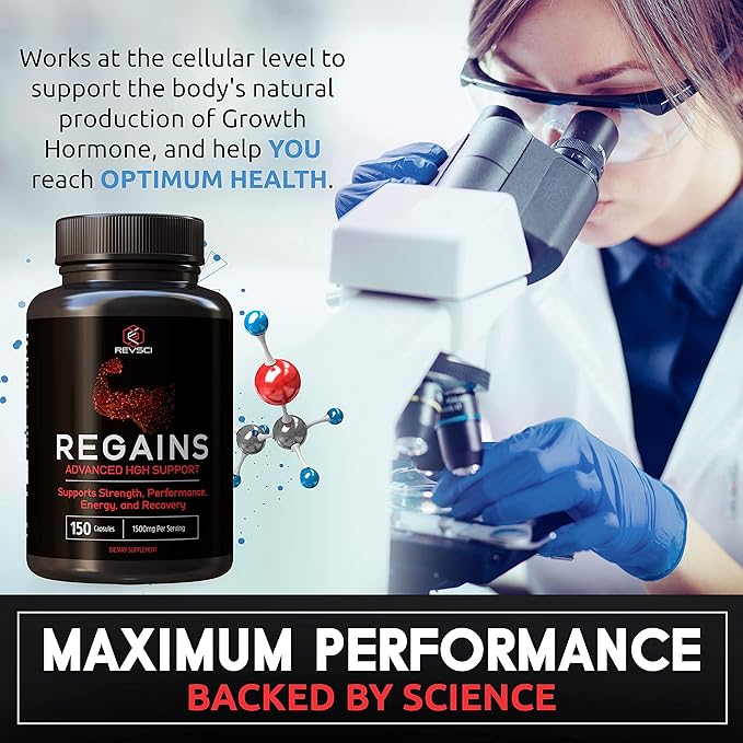 HGH Supplements for Men & Women - Regains Natural Anabolic Muscle Growth Building & Human Growth Hormone for Men, Muscle Builder for Men, Muscle Recovery Post Workout Supplement, 150 Protein Pills