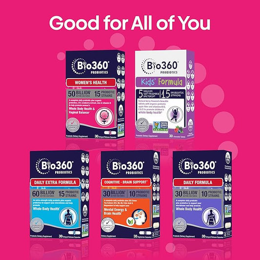Probiotic Bundle for Vaginal Health & Brain Support – 50B CFU + 30B CFU with 15 Strains – Supports pH Balance, Vaginal Flora, Memory, Focus, Immunity, Digestion, & Mental Clarity – Shelf Stable