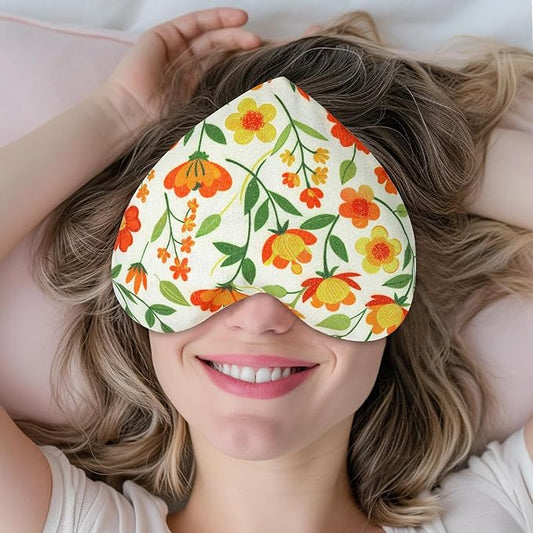Heart Weighted Eye Mask, Heated Eye Masks for Dry Eyes, Warm Compress for Eyes, Multipurpose for Cramps, Joints, Neck, Moist Heat Compress for Soothing Muscle Pressure and Relaxation