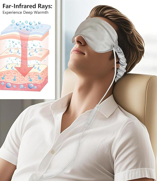 Silk-like Heated Eye Mask for Dry Eyes, MGD, Blepharitis, Stye, Grey