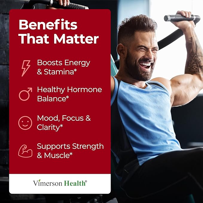 Testosterone Supplement For Men – Tribulus Terrestris, Magnesium, Zinc, Tongkat Ali & Rhodiola Rosea Supplement – Muscle Builder, Libido Support & B6 Vitamins for Men with DHEA 100mg – 30 Capsules