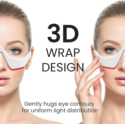 Under Eye Red Light Therapy Device, Red Light Therapy Glasses for Eyes Light-Weight Eye Massager for Reducing Dark Circles and Puffiness, Smoothing Fine Lines
