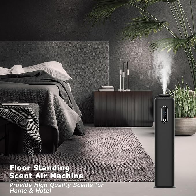 1000ML- Commercial Diffuser Machine With WIFI App Control for Whole House - Cover 10000 Sq Ft - Tower Hotel Scent Diffuser - Scent Air Machine & Waterless Essential Oil Diffuser for Large Room - Black