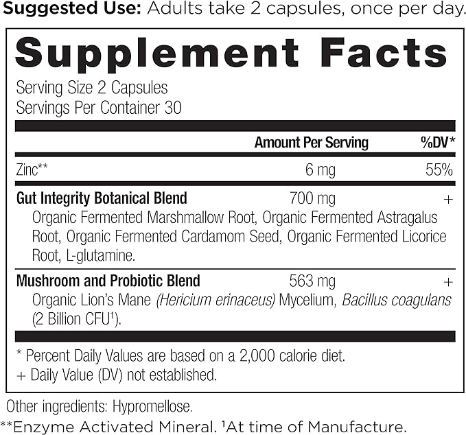 Ancient Nutrition Gut Health Supplement Leaky Gut Capsules, 60ctFormulated with Licorice Root, Astragalus, Marshmallow, and L-Glutamine, Gluten Free, Paleo and Keto Friendly, 60 Ct