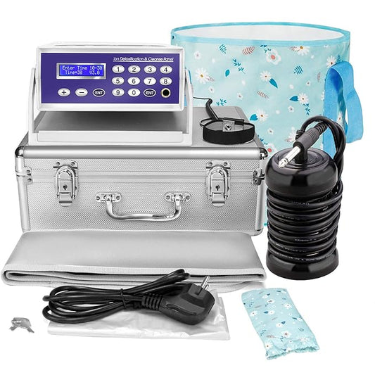 Ionic Foot Bath Detox Machine, Foot Spa Mchine for Home Use, Ionic Detox Foot Bath System, Include Collapsible Basin, Far Infrared Belt, Wrist Strap, Perfect for Seniors