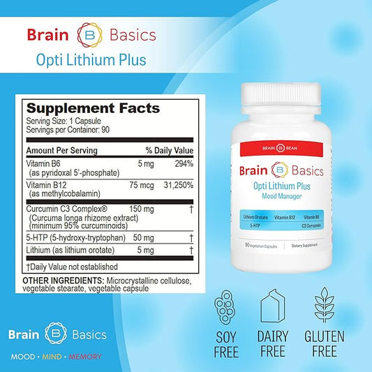 Opti Lithium Plus: Supercharge Brain Health with Enhanced Nutrient Absorption for Optimal Well-Being.