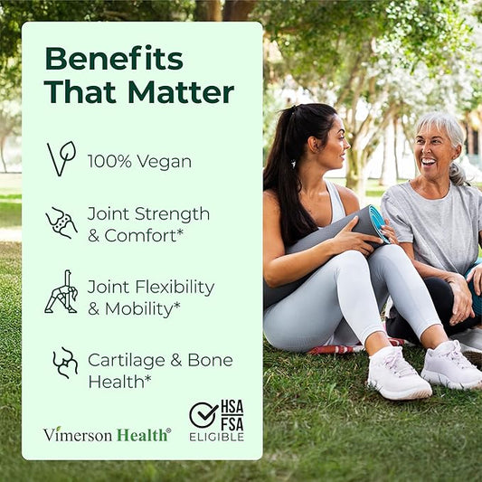 Vegan Glucosamine Chondroitin MSM - 100% Vegan Joint Support Supplement for Women & Men with Burdock and Glucosamine Sulfate 1500 mg. Used for Cartilage and Joint Health and Flexibility - 90 Capsules