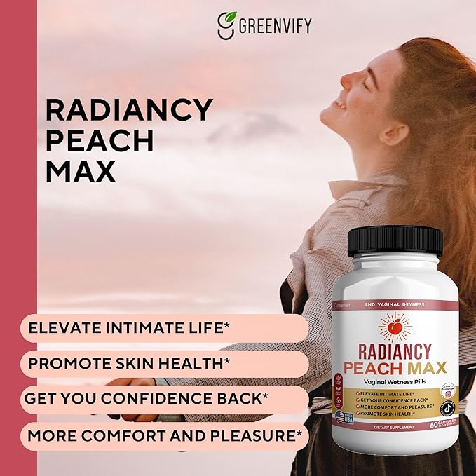 Radiancy Peach Max Vaginal Wellness Supplement, 60 Capsules, 30 Day Supply (5)