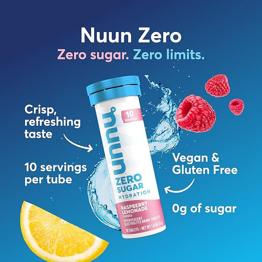 Nuun, Electrolyte Zero Sugar Rasplemonade Tube, 10 Count