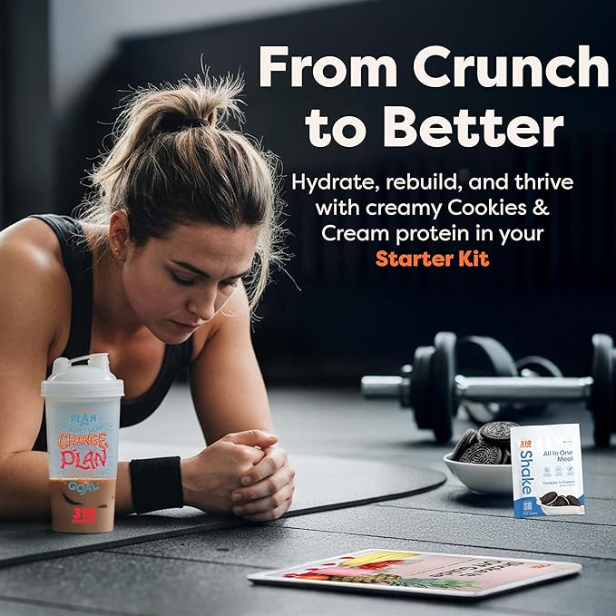 310 Nutrition Starter Kit – 10-Piece Bundle with All-In-One Meal Replacement Shakes, Hydrate Electrolyte Drink Mixes, Lemonade Water Enhancers, Herbal Detox Teas, Shaker Cup & Digital Guide – Variety Pack