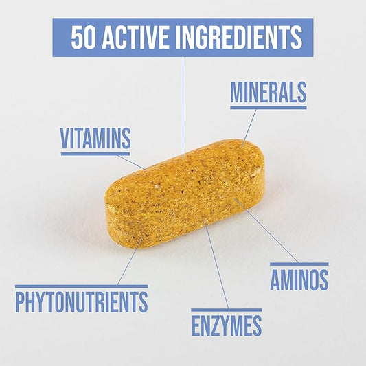 Rule 1 Men's Multi - Men's Daily Vitamins, Essential Minerals, Superfoods, Digestive Enzymes, Amino Acids, and Antioxidants for Active Lifestyles and Wellness Support (180 Tablets, 60 Day Supply)