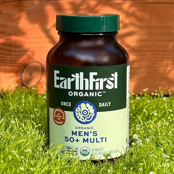 Once Daily Multivitamin for Men 50+, 19 Vitamins from Herbs & Superfoods, Supports Prostate Health, Energy Levels, and Strong Bones, 60 Count