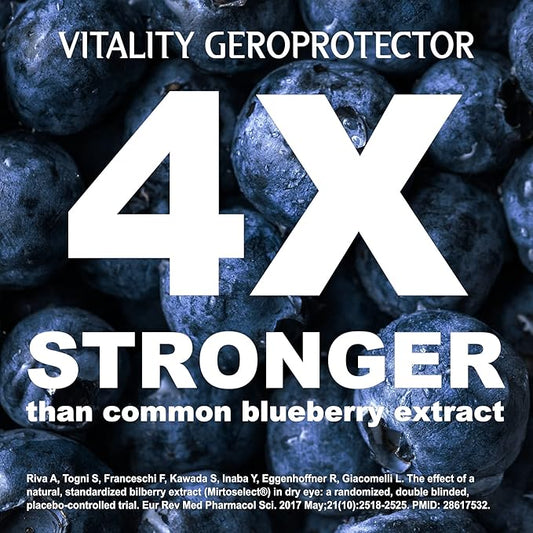 Thrivous Vitality - Enhance Cell & DNA Function for Better Aging - Advanced Geroprotector Supplement: Berberine, Nicotinamide Riboside, Resveratrol, CoQ10, Blueberry Anthocyanin - 60 Capsules