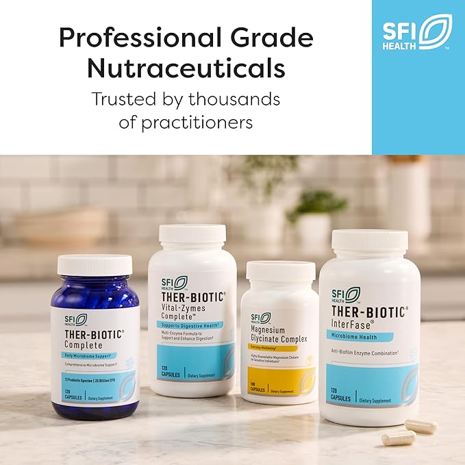 Klaire Labs SFI Health Ther-Biotic Factor 4-100% Bifidobacterium Probiotic - Bifidobacterium Bifidum with Breve, Lactis & Longum - Immune & Gut Health Support - Hypoallergenic (60 Caps / 2 Pack)