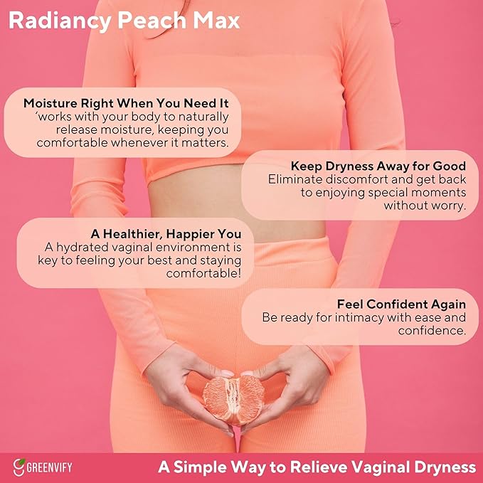 Radiancy Peach Max Vaginal Wellness Supplement, 60 Capsules, 30 Day Supply (5)