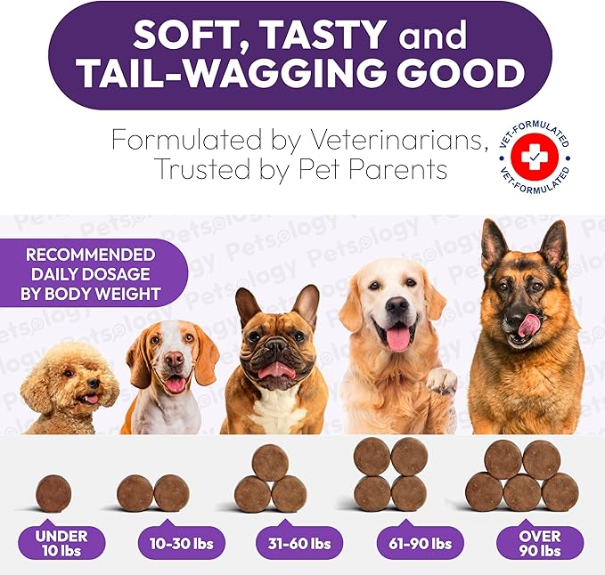 Advanced Melatonin for Dogs - 170 Dog Melatonin Calming Chews for Small and Large Dogs - Natural Hemp Dog Sleep Aid, Puppy Sleeping Pills, Anxiety, Stress, Separation, Barking, Fireworks - Made in USA