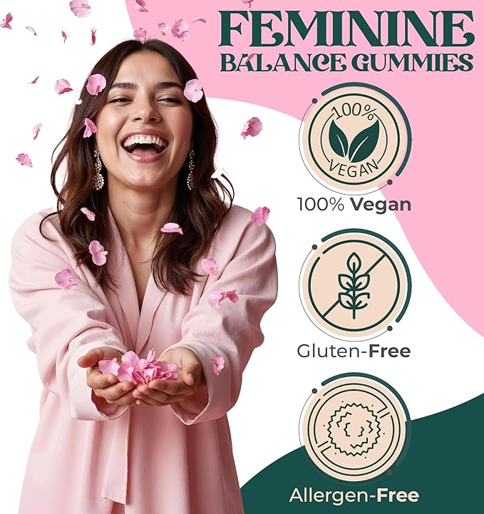 Premium Feminine Balance Gummies for Women’s - Hawaiian Pineapple Gummies for Women pH, 4-in-1 Benefits Includes pH Balance, Healthy Odor, Flora and Immune Support -90 Count (Vegan & Gluten-Free)